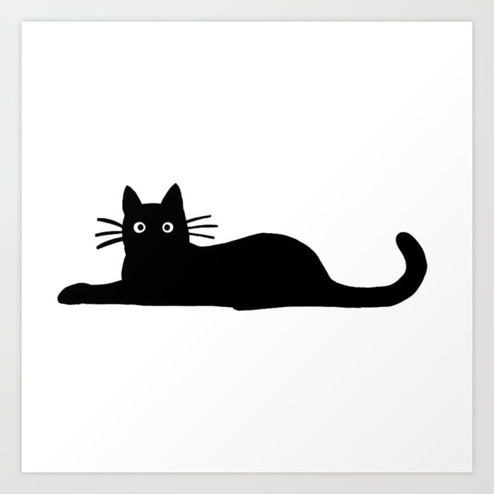 Black Cat Cute Art Print By Riveragerald Society6 Posted by admin at 2:00 pm. black cat cute art print by riveragerald