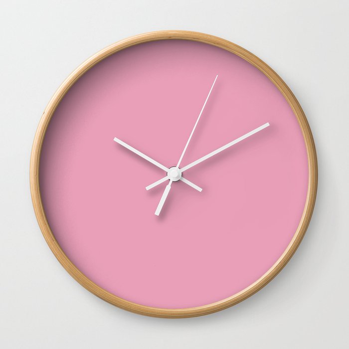 Damask Pink Wall Clock