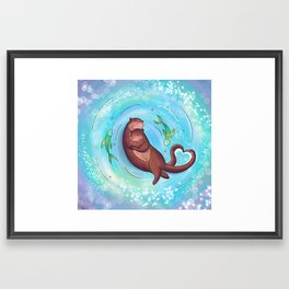 Otterly in love with you Framed Art Print