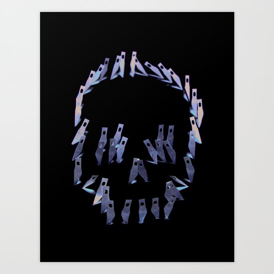 123. Blade Skull Art Print