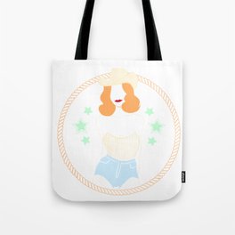 Golden Cowgirl Tote Bag