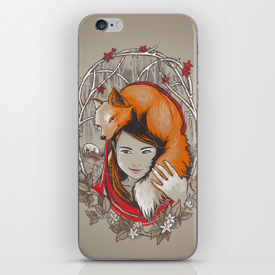 Safe in My Red Riding Hood iPhone & iPod Skin