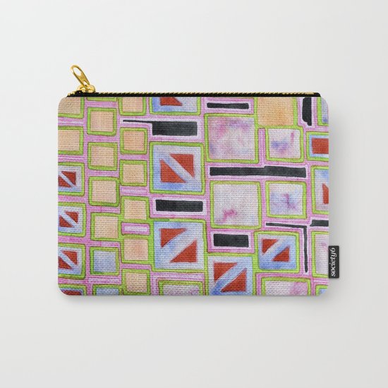 Composition out of Three Kind of Squares Carry-All Pouch