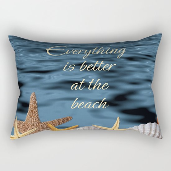 Better At The Beach Rectangular Pillow