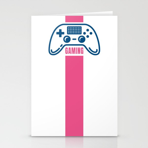 linear design of a gamepad for video gamers Stationery Cards