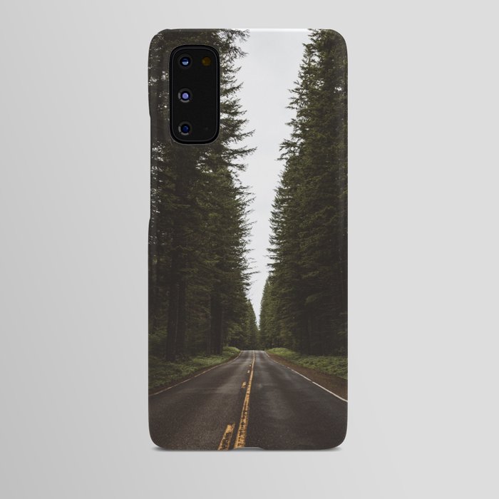 Gloomy Forest Road Android Case