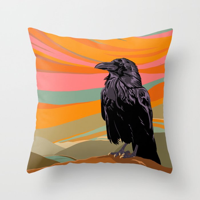 Ravens Song Throw Pillow