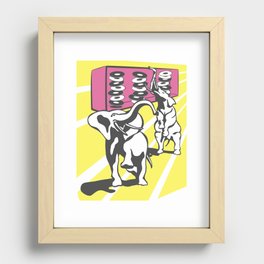 All the dishes rattle in the cupboards when the elephants arrive Recessed Framed Print