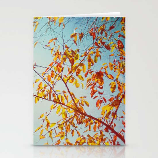 textured leaves. Stationery Cards