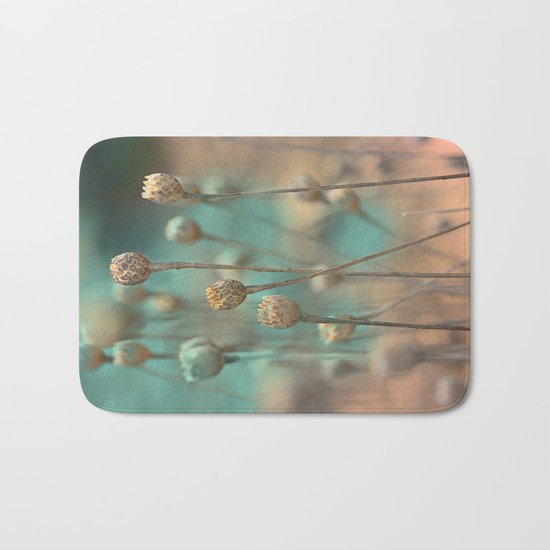 Wild flowers(blue&gold) Bath Mat