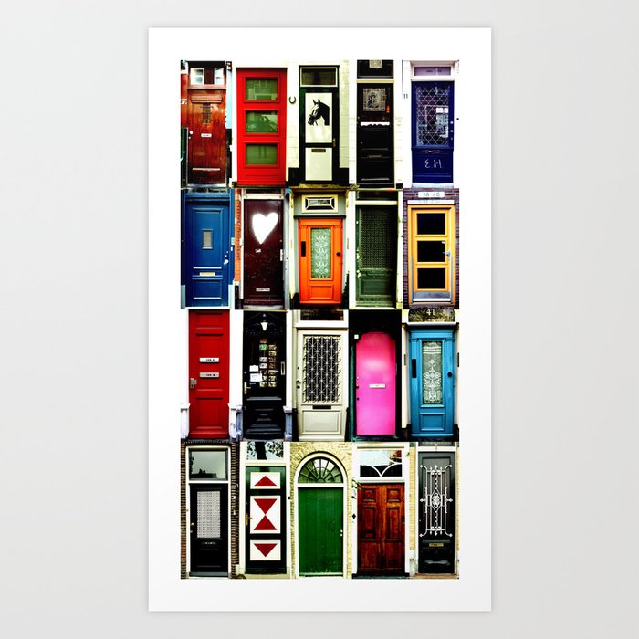 Doors Of Amsterdam Art Print By Ginte Society6