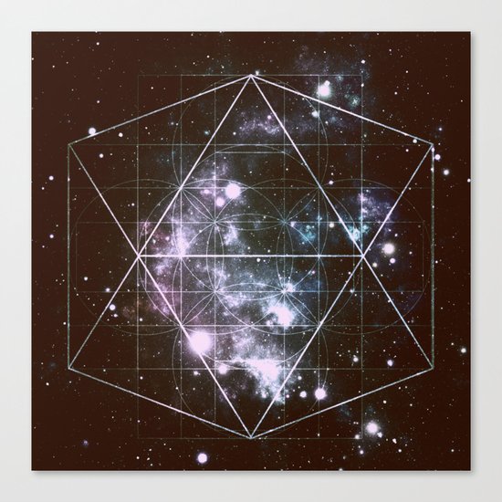 Galaxy Sacred Geometry dark Canvas Print