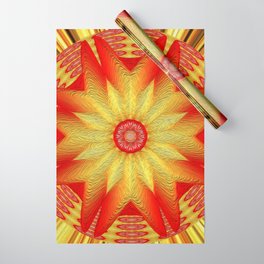abstract image mystical old Russian sun yellow orange color mysticism Indian motif or Chinese Wrapping Paper