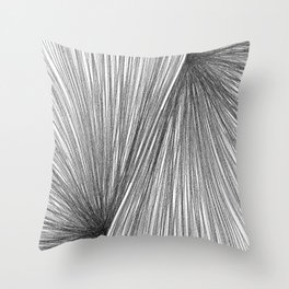Black and White Mid Century Modern Geometric Abstract Throw Pillow