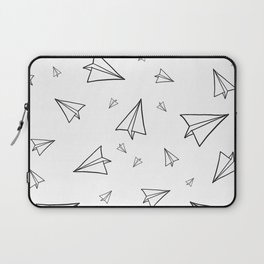 Paper Airplane Pattern | Line Drawing Laptop Sleeve