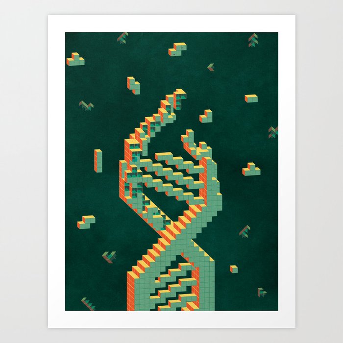 Programmable Matter (Tetris DNA) Art Print
