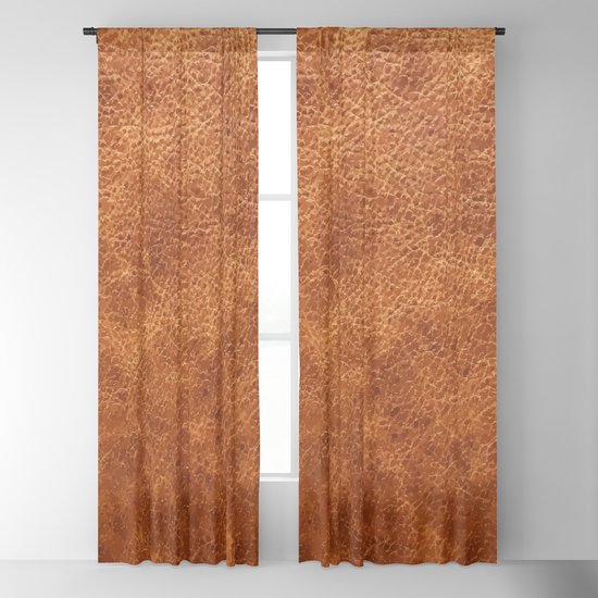 Brown Vintage Faux Leather Background, Faux Leather Curtains Brown