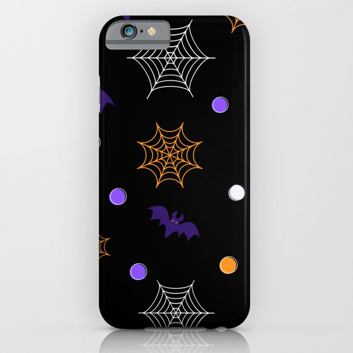 Halloween Webs and Bats iPhone Case
