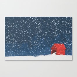 Snoopy in the Snow Canvas Print