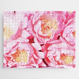 Flowers of pink lilac peonies close-up Jigsaw Puzzle