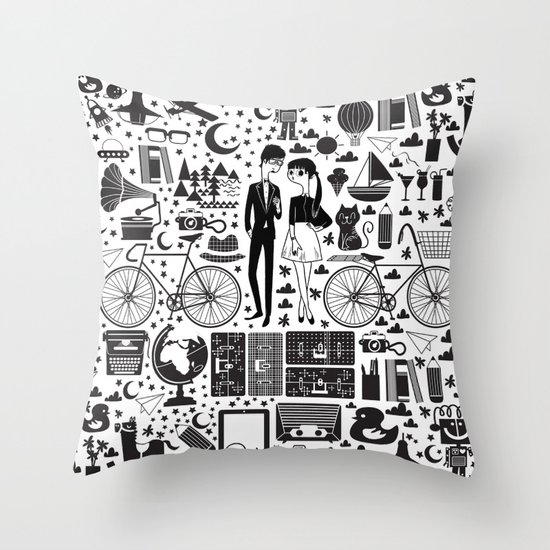 LIKES PATTERNS Throw Pillow