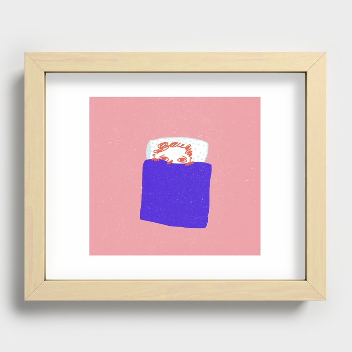 Staying in bed Recessed Framed Print