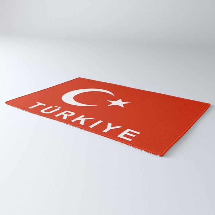 Turkey Turkish Country Flag Turkiye Name Text Rug By Tony4urban Society6