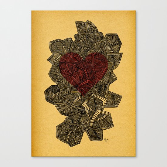 - heart line - Canvas Print