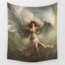 Angel in the clouds Wall Tapestry