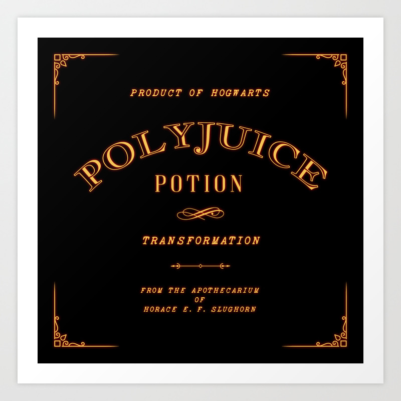 POLYJUICE POTION - HP-INSPIRED MERCH DESIGN GOLD ON BLACK Art ...