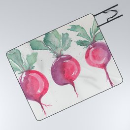 Watercolor beets Picnic Blanket