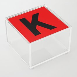 Letter K (Black & Red) Acrylic Box