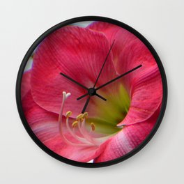 Pink Flower Wall Clock