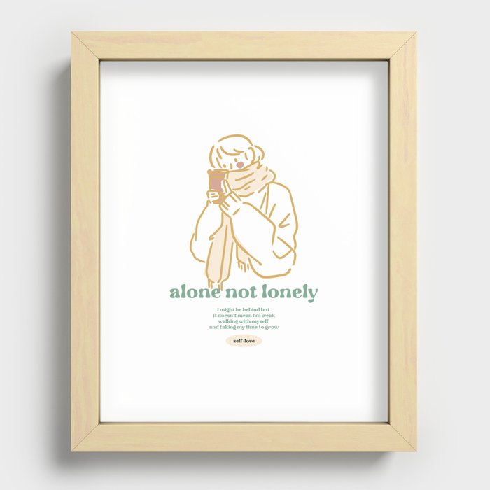 alone not lonely Recessed Framed Print