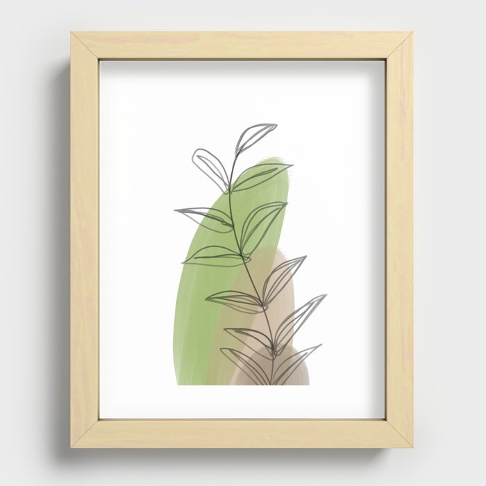 Swaying in the Wind - Minimal Abstract Recessed Framed Print