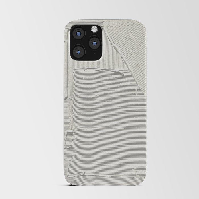 Relief [2]: an abstract, textured piece in white by Alyssa Hamilton Art iPhone Card Case