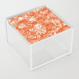 Orange and White No2 art and home decor Acrylic Box