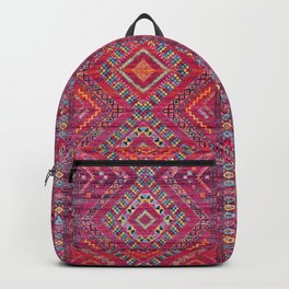 N118 - Pink Colored Oriental Traditional Bohemian Moroccan Artwork. Backpack | Oriental, Cozy, Heritage, Anthropologie, Farmhouse, Hippie, Inspiration, Andalusia, Damascus, Moroccan 