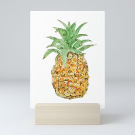 pineapple  ink and watercolor painting Mini Art Print