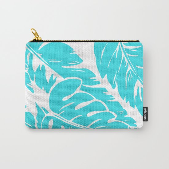 PALM LEAF BLUE Carry-All Pouch