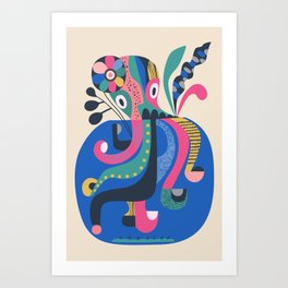 Mid Century Octopus Art Print