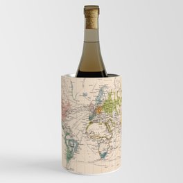 Old World Language Map (1907) Vintage Global Linguistic Atlas Wine Chiller