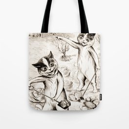 The Pig is in the Chicken Coop by Louis Wain Tote Bag