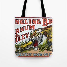 The GREATEST SHOW ON EARTH Ringling Bros Barnum & Bailey CIRCUS BLUE TOTE BAG 