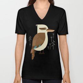 Laughing Kookaburra, Bird of Australia V Neck T Shirt