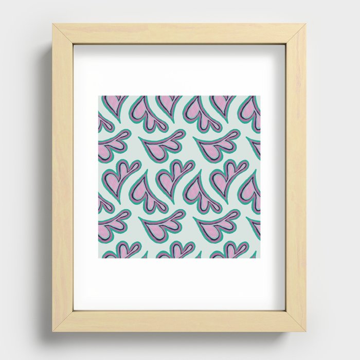 Falling Leaf - Sage Recessed Framed Print