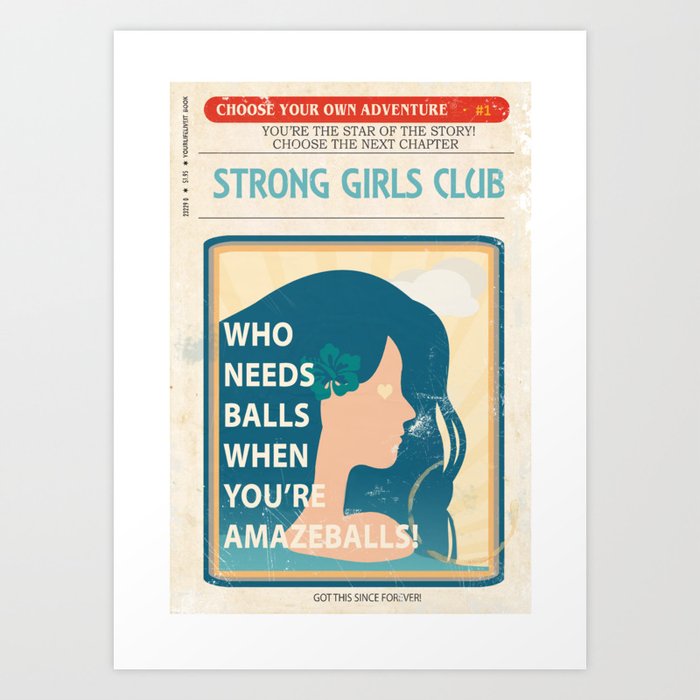 Strong Girl Club Art Print