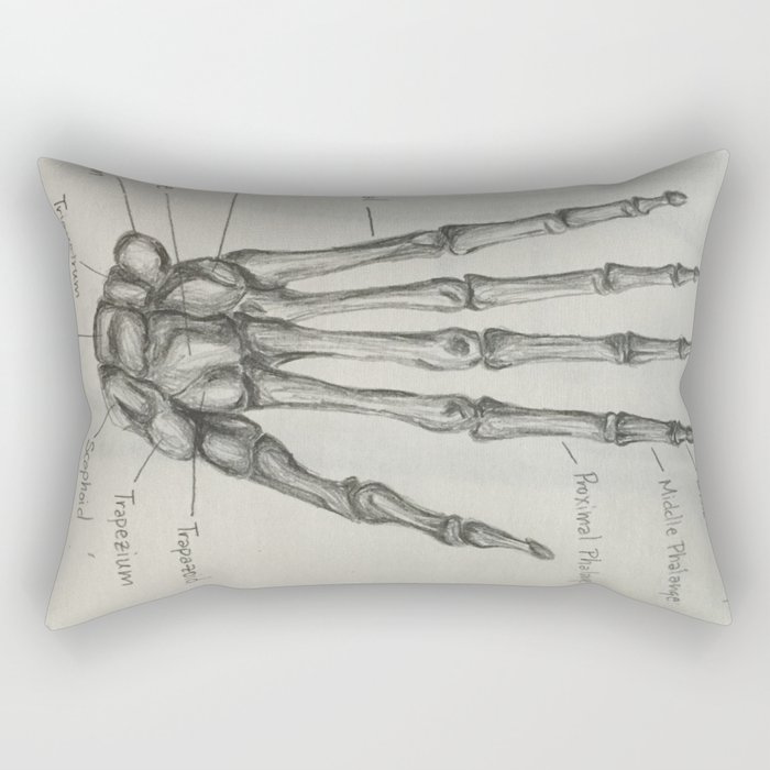 Bones of the Hand Rectangular Pillow