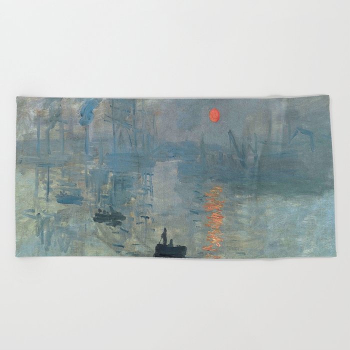 Claude Monet – Impression soleil levant – impression sunrise Beach Towel