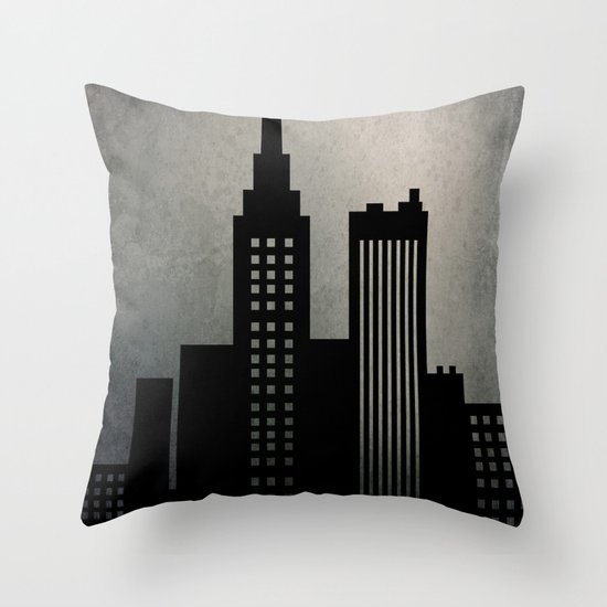 City Skyline Throw Pillow